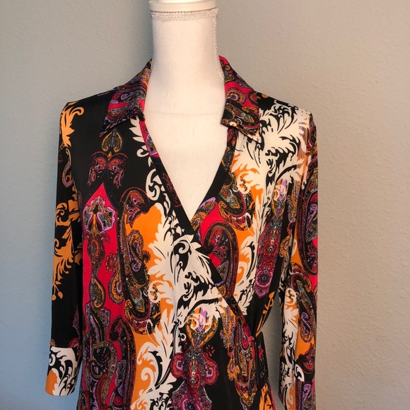 Essentitats | Long Sleeve Wrap Dress M - Picture 2 of 4